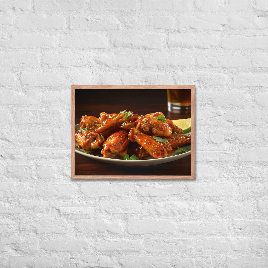 Mango Habanero Wings Framed poster 🤤 from Yumify.AI