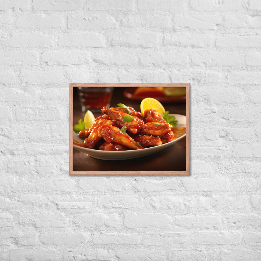 Mango Habanero Wings Framed poster 🤤 from Yumify.AI