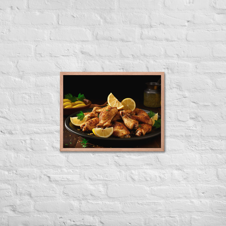 Lemon Pepper Wings Framed poster 🤤 from Yumify.AI