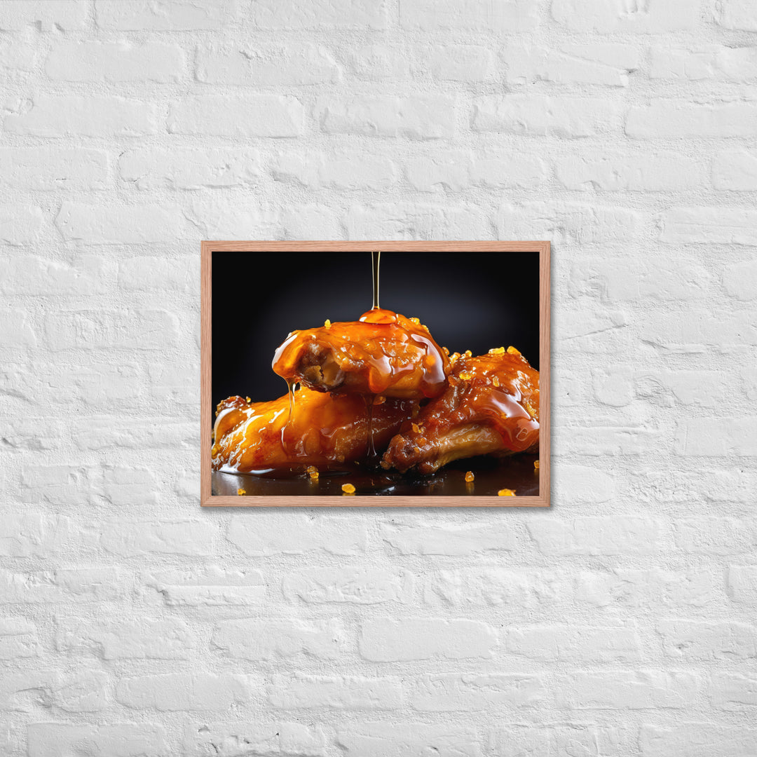 Honey Mustard Wings Framed poster 🤤 from Yumify.AI