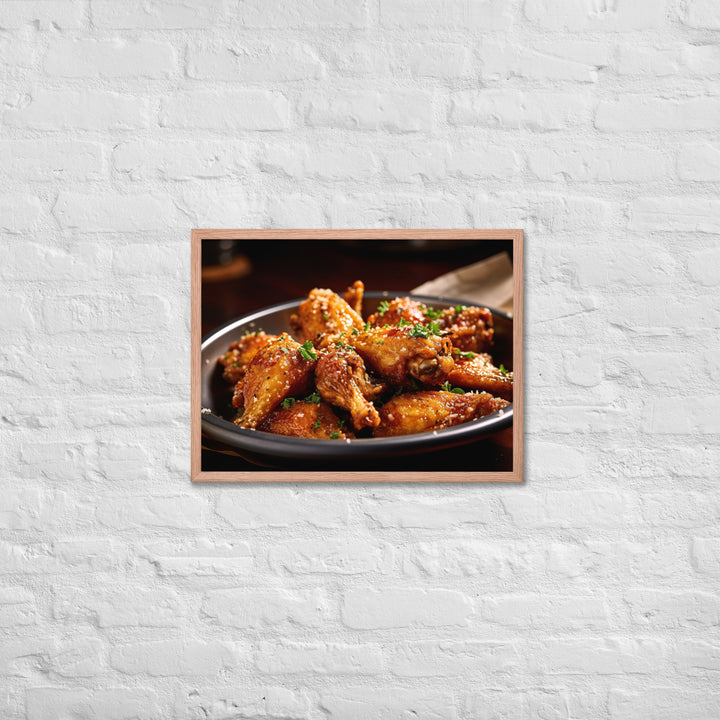 Garlic Parmesan Wings Framed poster 🤤 from Yumify.AI