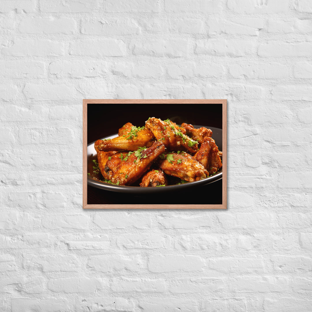 Garlic Parmesan Wings Framed poster 🤤 from Yumify.AI