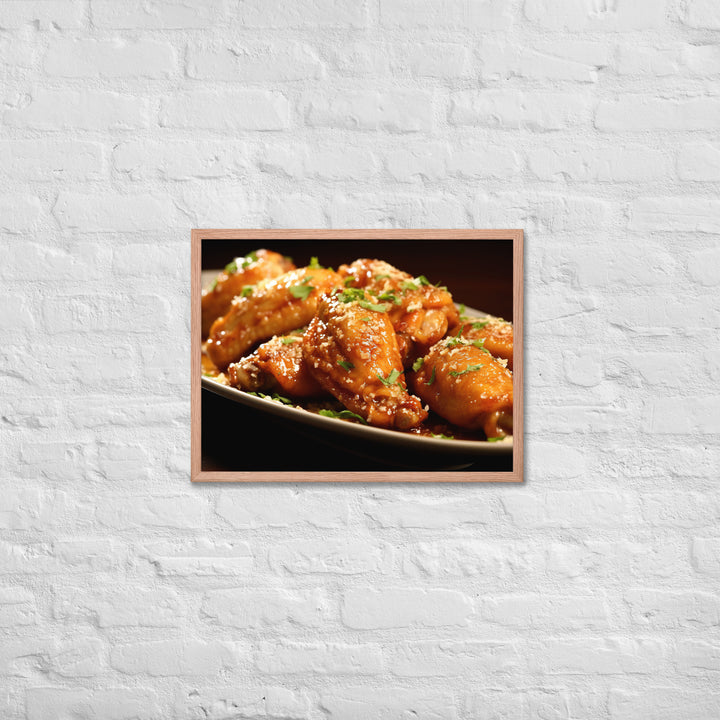 Garlic Parmesan Wings Framed poster 🤤 from Yumify.AI