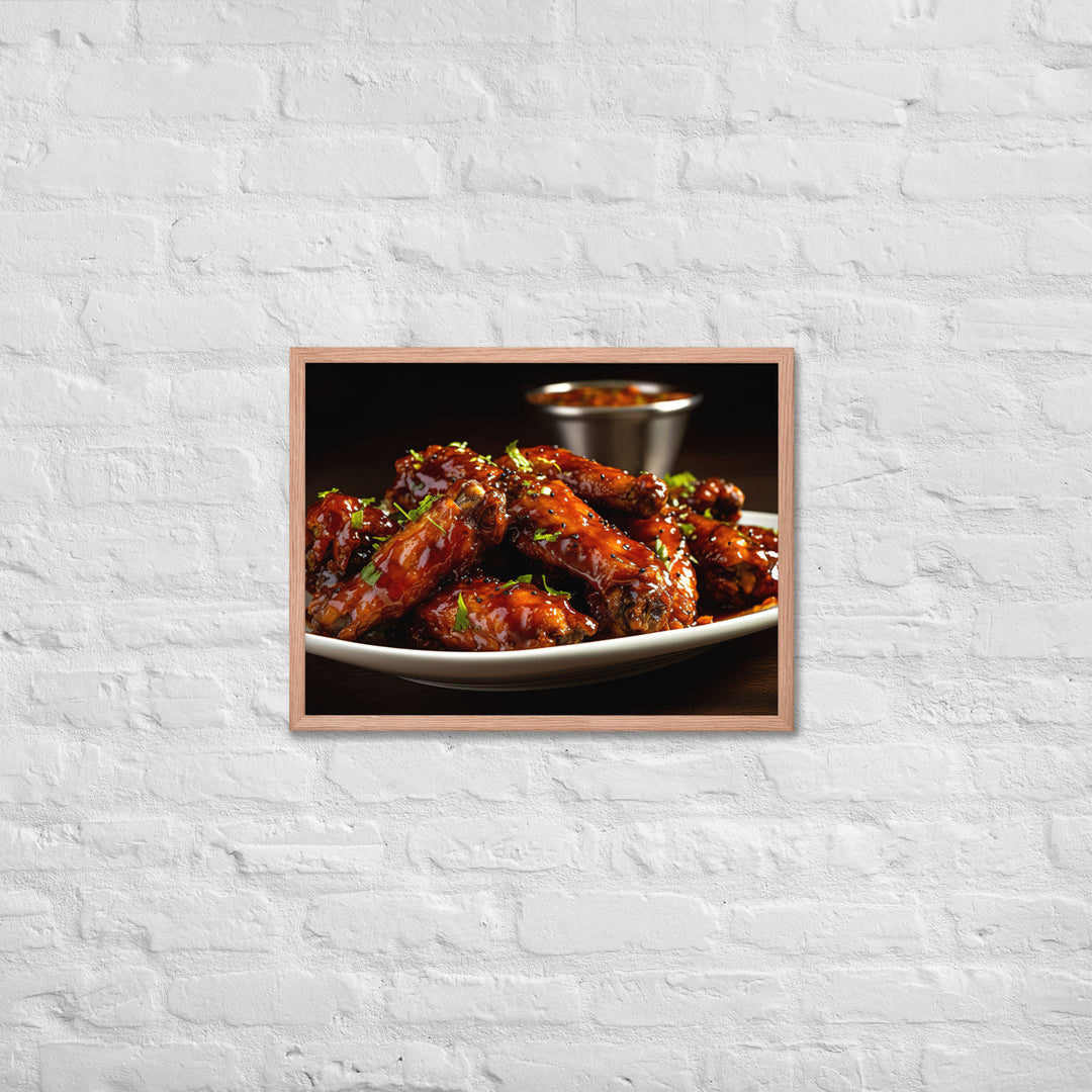 BBQ Wings Framed poster 🤤 from Yumify.AI
