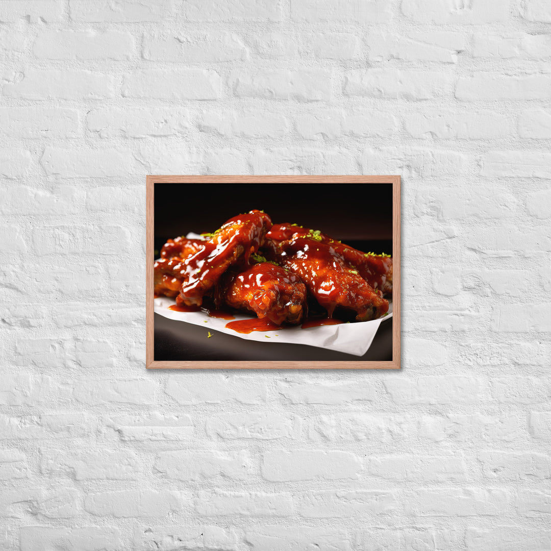 BBQ Wings Framed poster 🤤 from Yumify.AI