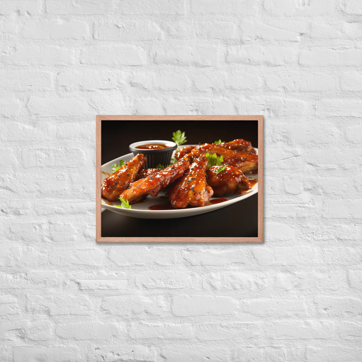 BBQ Wings Framed poster 🤤 from Yumify.AI