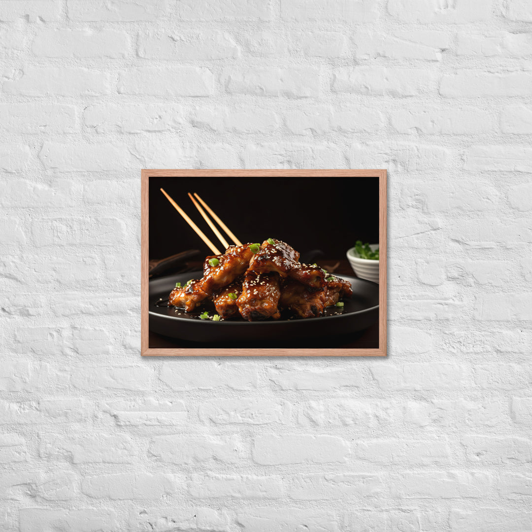 Teriyaki Wings Framed poster 🤤 from Yumify.AI