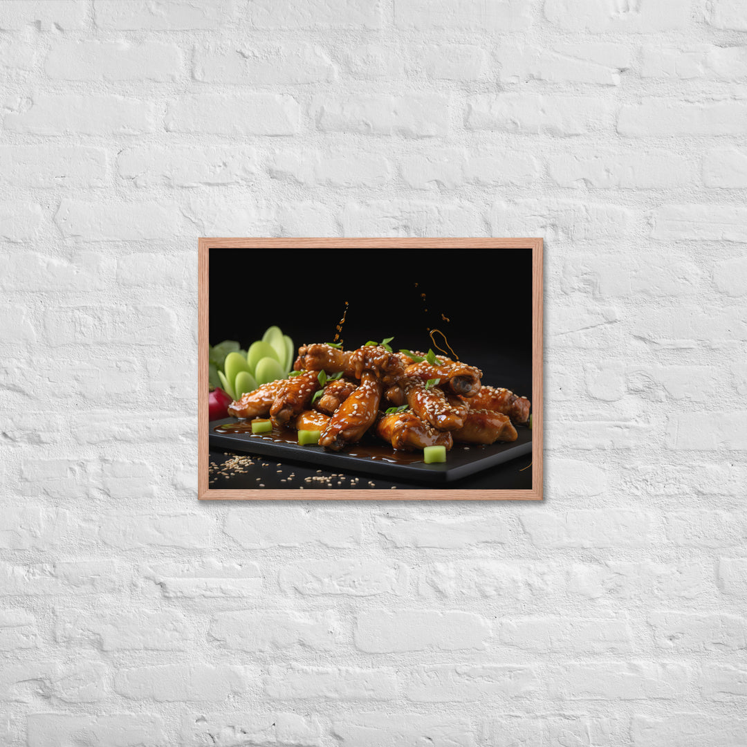 Teriyaki Wings Framed poster 🤤 from Yumify.AI