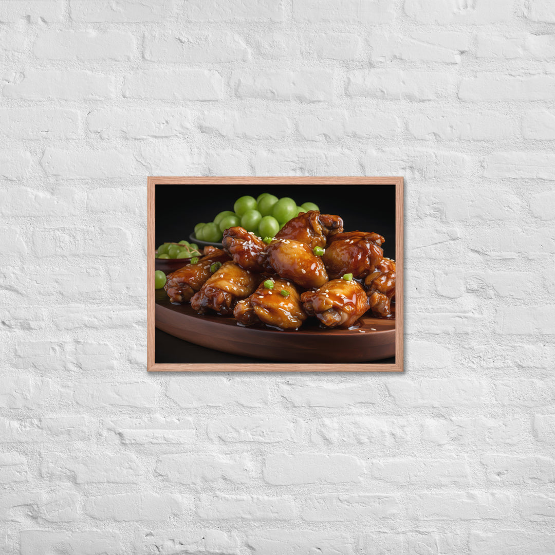 Teriyaki Wings Framed poster 🤤 from Yumify.AI