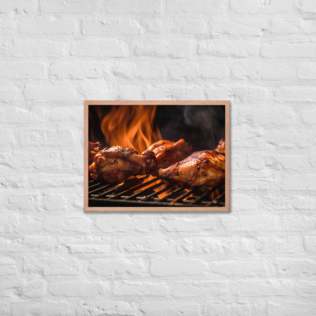 BBQ Wings Framed poster 🤤 from Yumify.AI