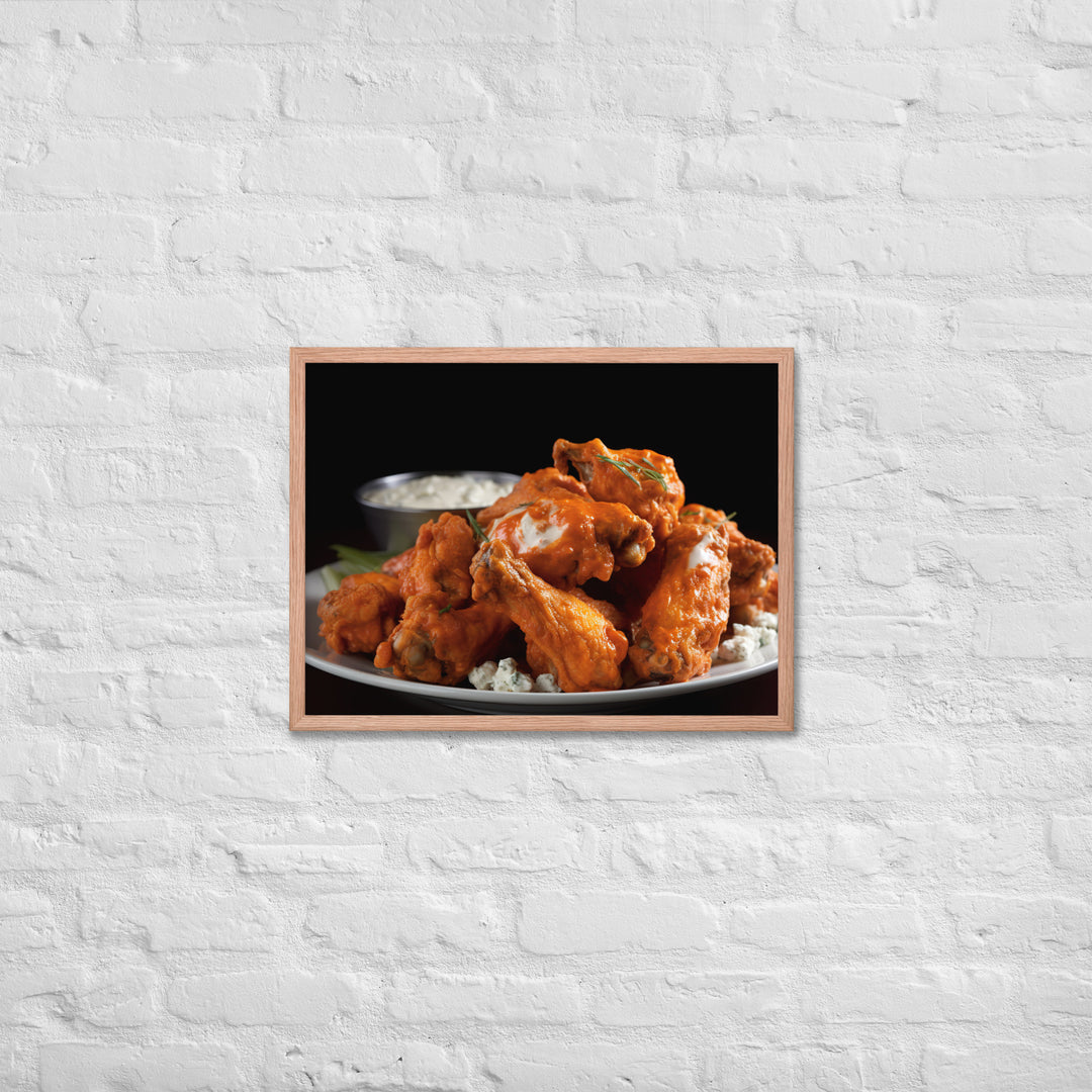 Buffalo Wings Framed poster 🤤 from Yumify.AI