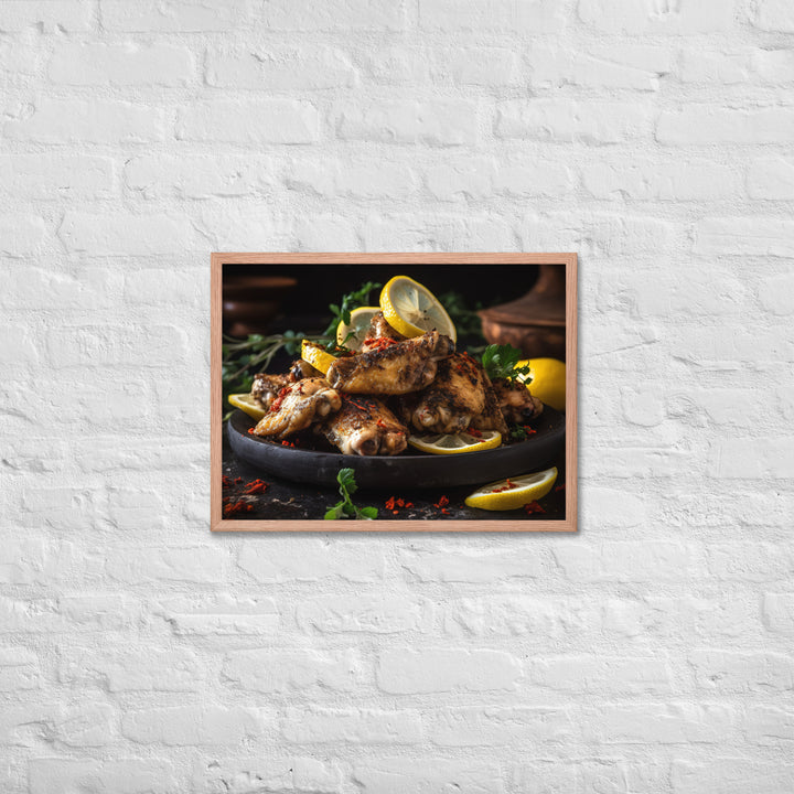 Lemon Pepper Wings Framed poster 🤤 from Yumify.AI