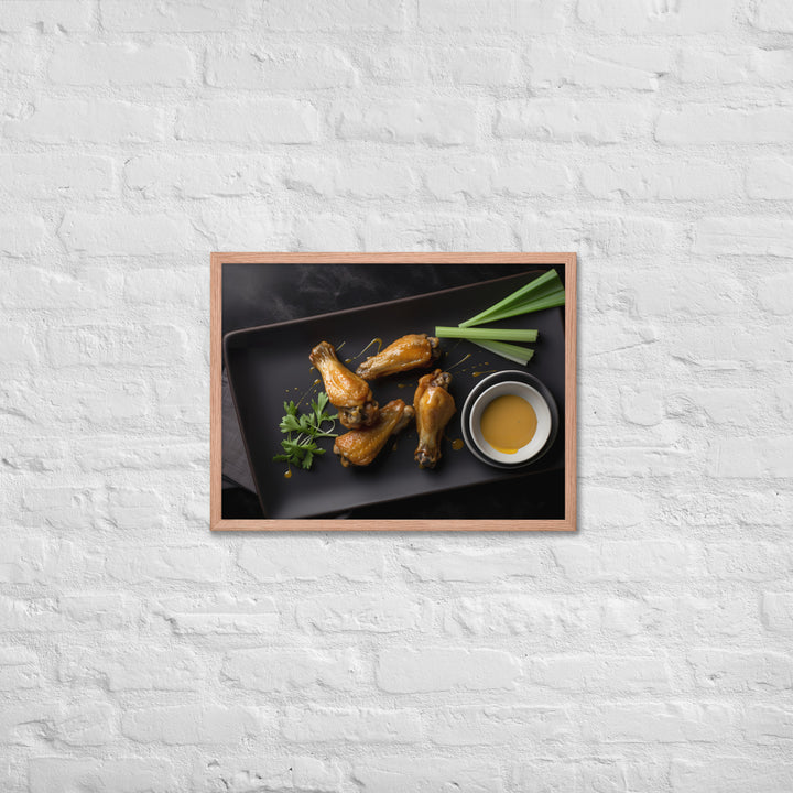 Honey Mustard Wings Framed poster 🤤 from Yumify.AI