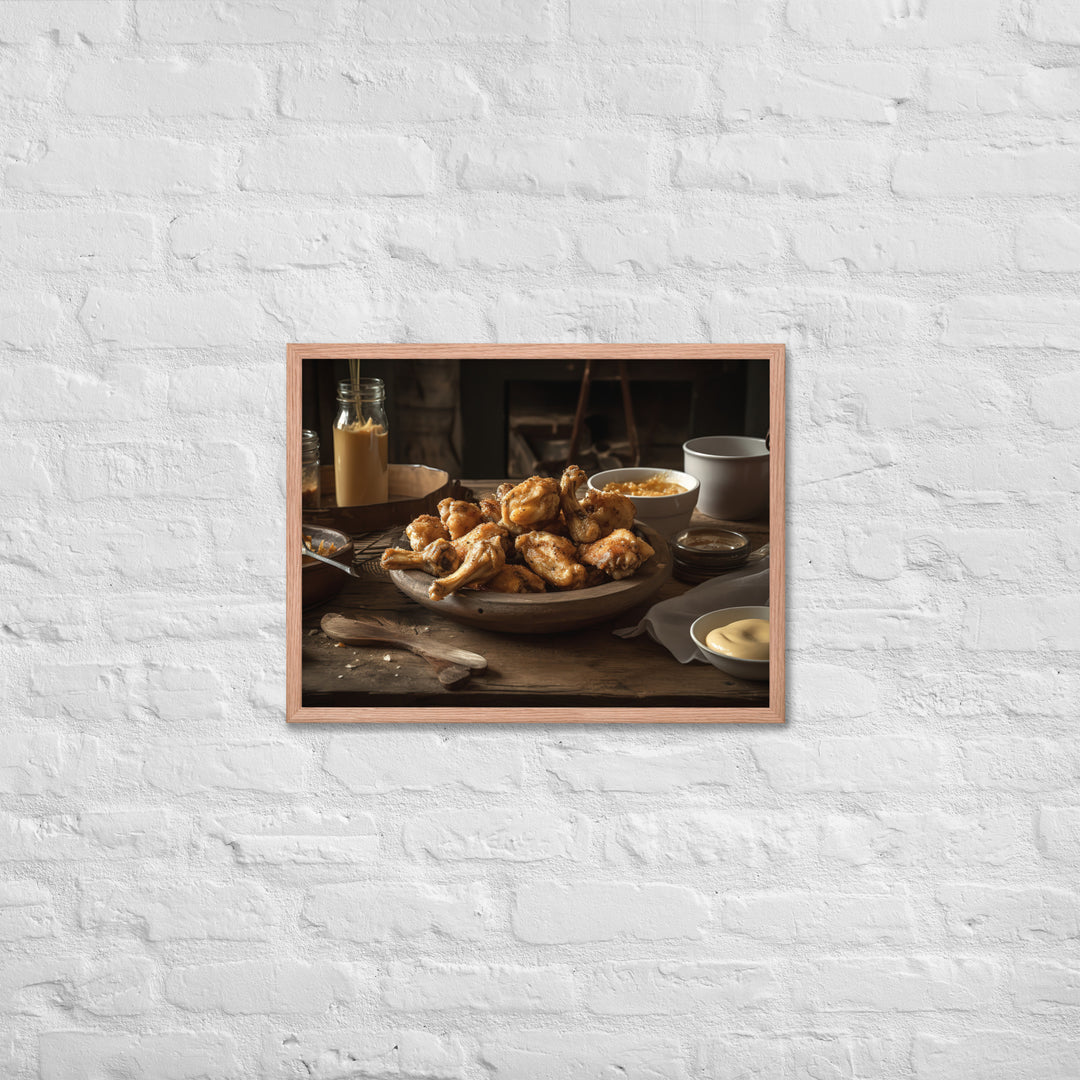 Honey Mustard Wings Framed poster 🤤 from Yumify.AI