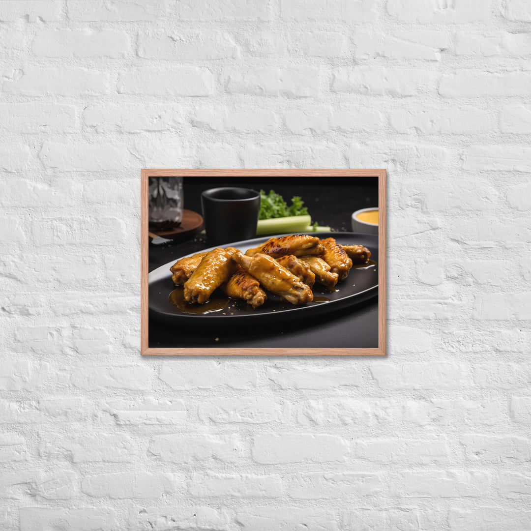 Honey Mustard Wings Framed poster 🤤 from Yumify.AI