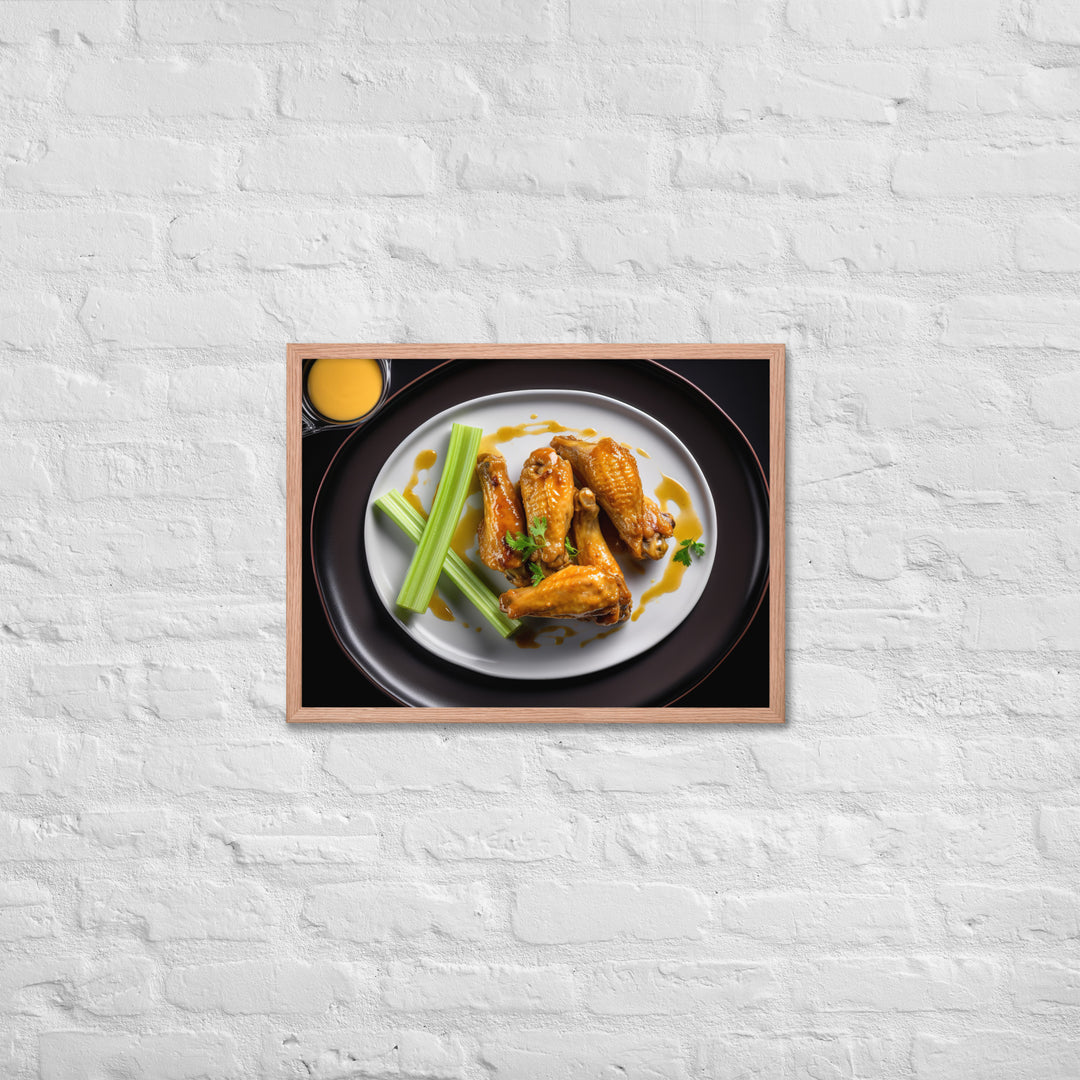 Honey Mustard Wings Framed poster 🤤 from Yumify.AI