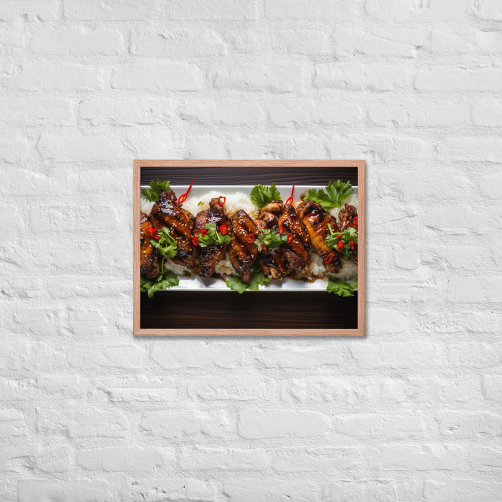 Teriyaki Wings Framed poster 🤤 from Yumify.AI