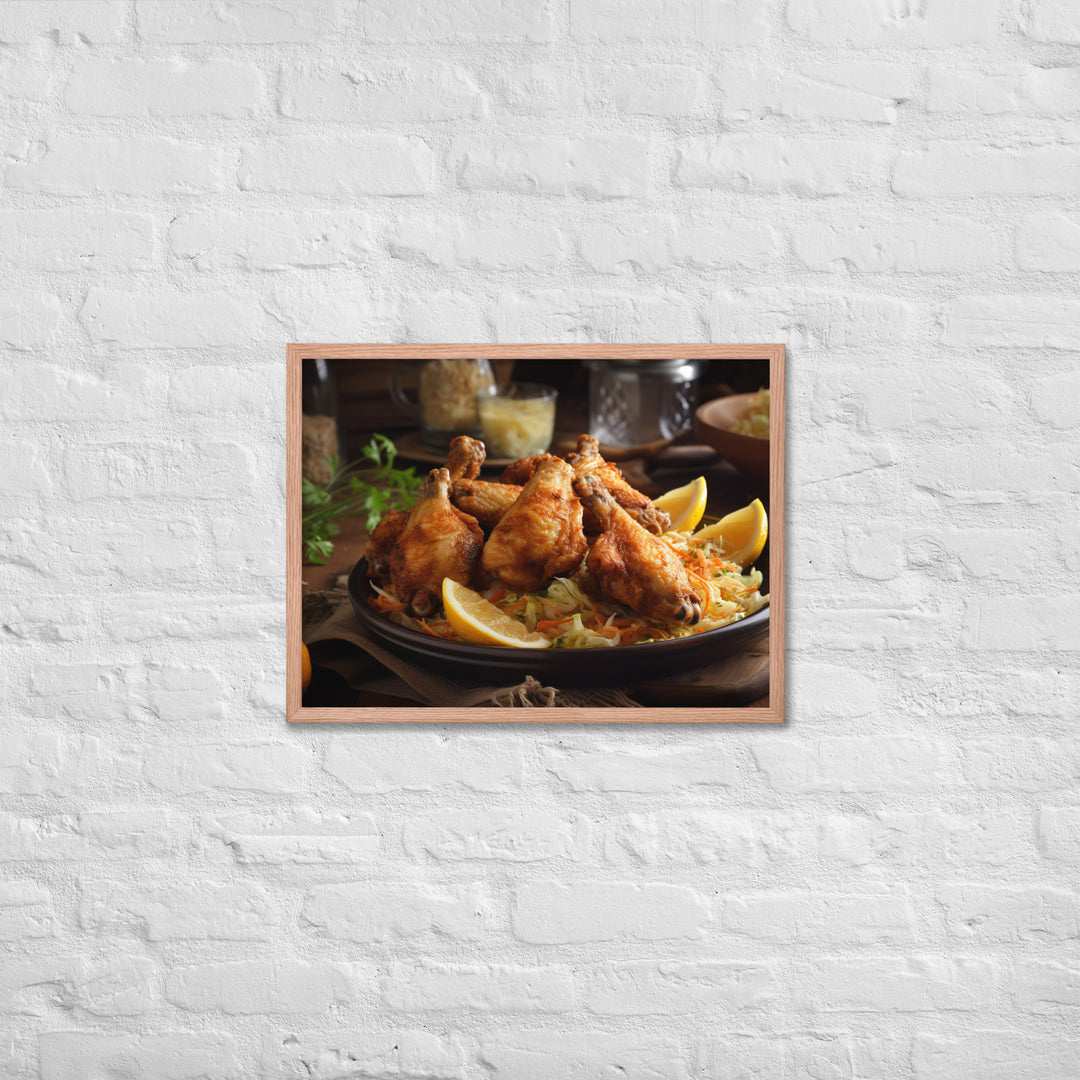 Lemon Pepper Wings Framed poster 🤤 from Yumify.AI