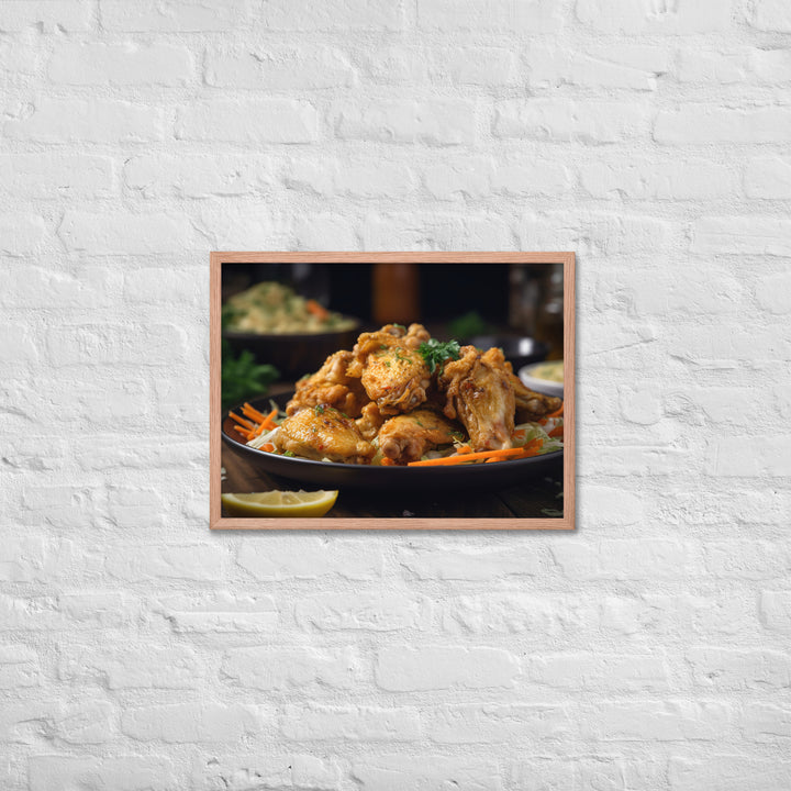 Lemon Pepper Wings Framed poster 🤤 from Yumify.AI