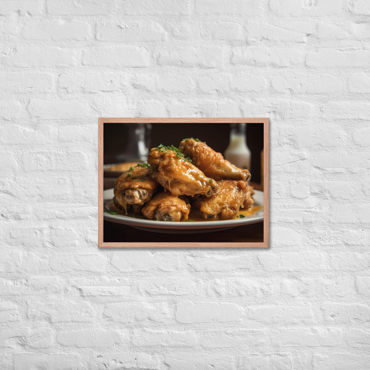 Garlic Parmesan Wings Framed poster 🤤 from Yumify.AI