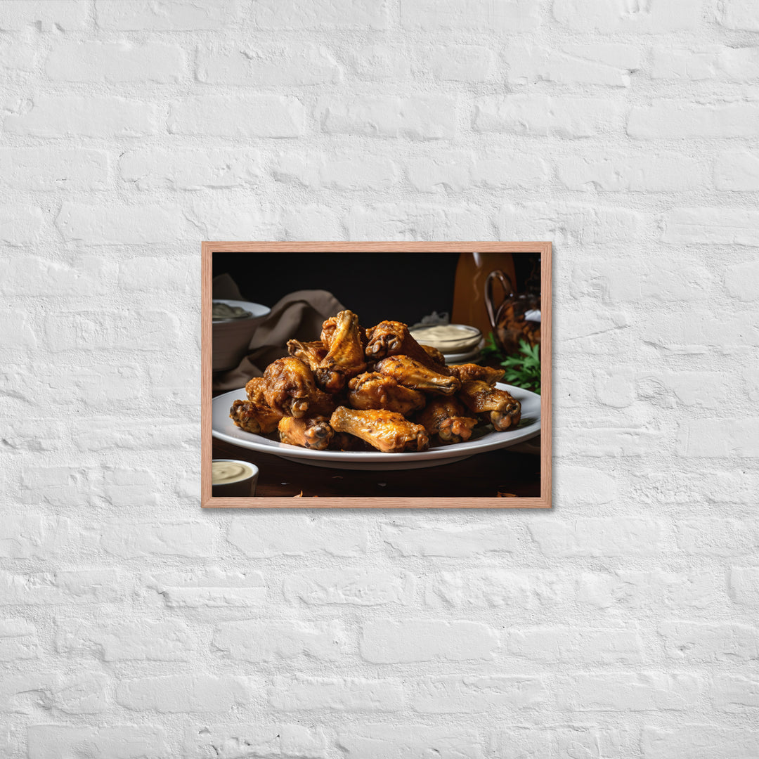 Garlic Parmesan Wings Framed poster 🤤 from Yumify.AI