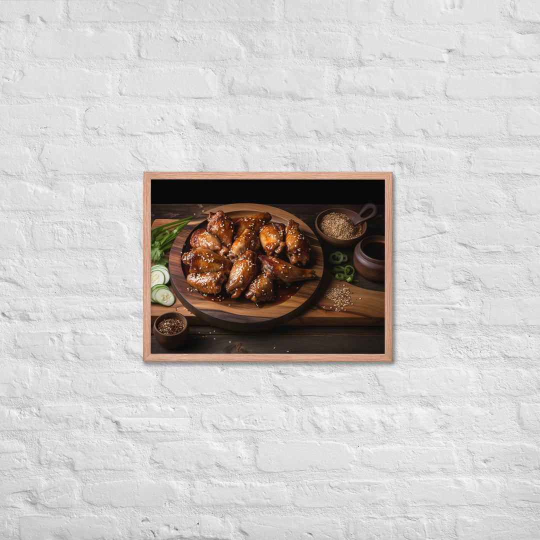 Teriyaki Wings Framed poster 🤤 from Yumify.AI