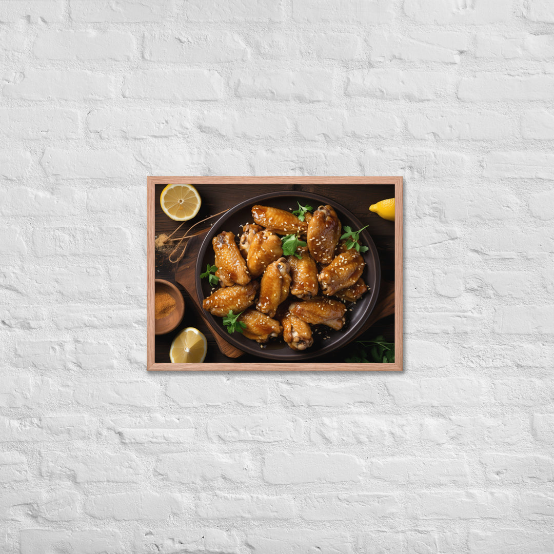 Honey Mustard Wings Framed poster 🤤 from Yumify.AI