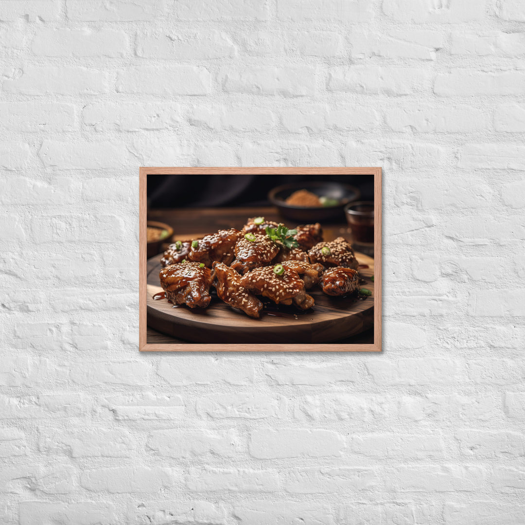 Teriyaki Wings Framed poster 🤤 from Yumify.AI