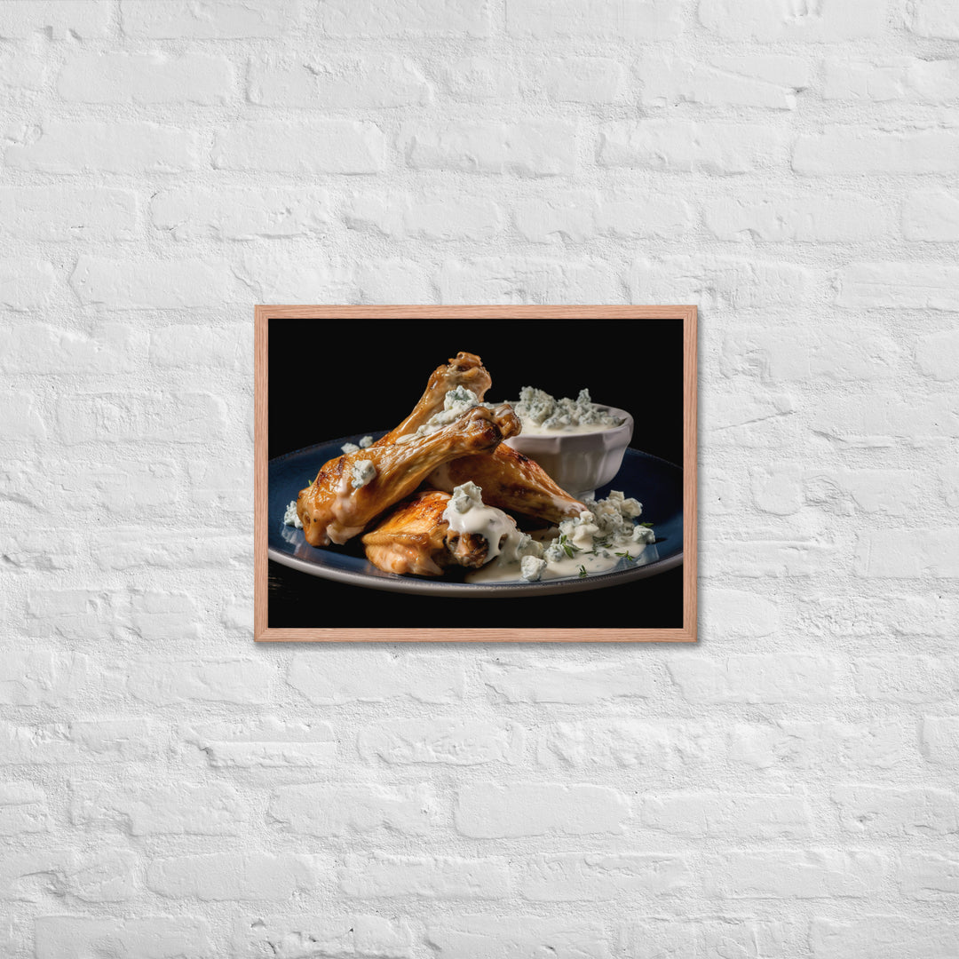 Garlic Parmesan Wings Framed poster 🤤 from Yumify.AI