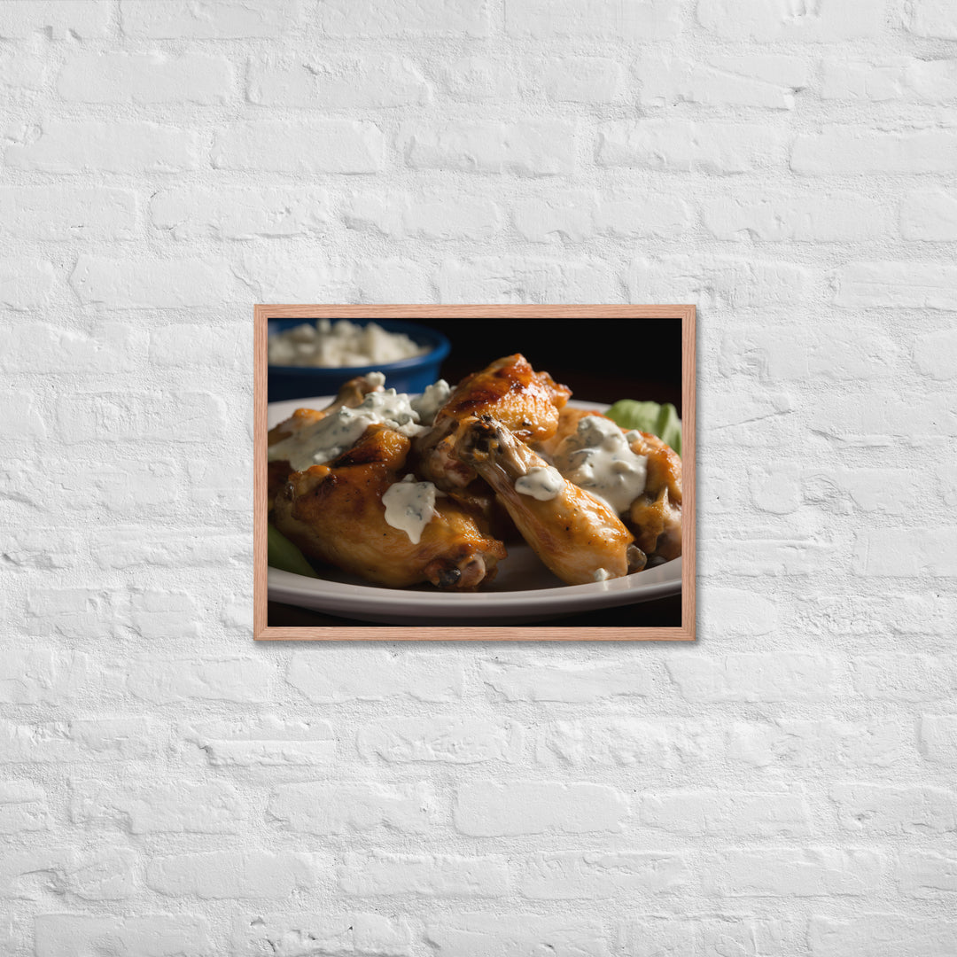 Garlic Parmesan Wings Framed poster 🤤 from Yumify.AI