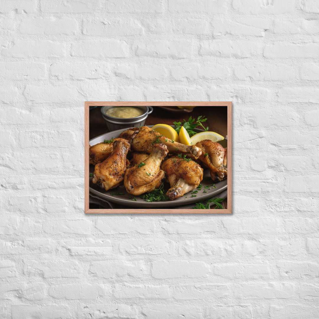 Lemon Pepper Wings Framed poster 🤤 from Yumify.AI