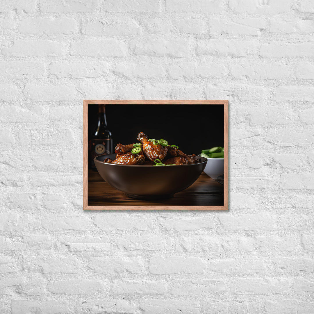 Teriyaki Wings Framed poster 🤤 from Yumify.AI