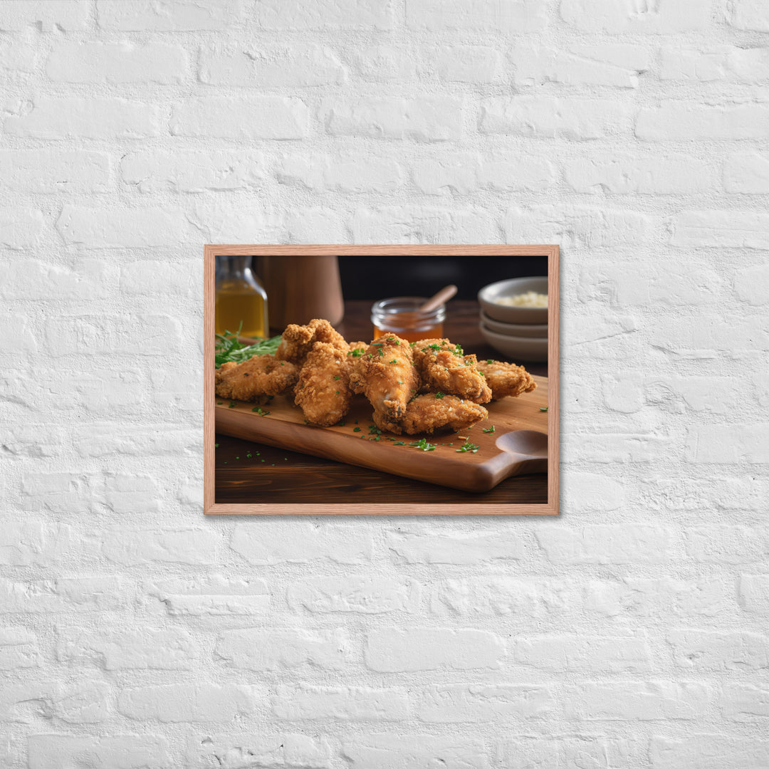 Garlic Parmesan Wings Framed poster 🤤 from Yumify.AI