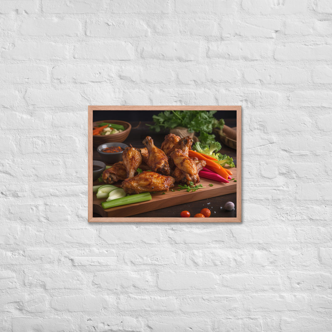 BBQ Wings Framed poster 🤤 from Yumify.AI