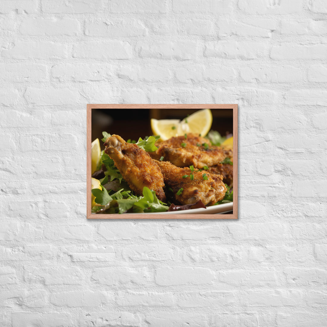 Lemon Pepper Wings Framed poster 🤤 from Yumify.AI