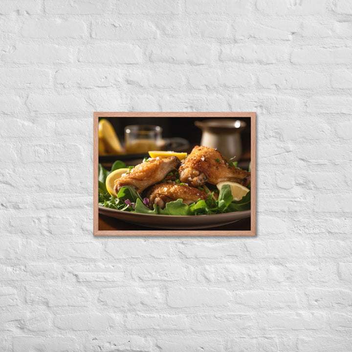 Lemon Pepper Wings Framed poster 🤤 from Yumify.AI