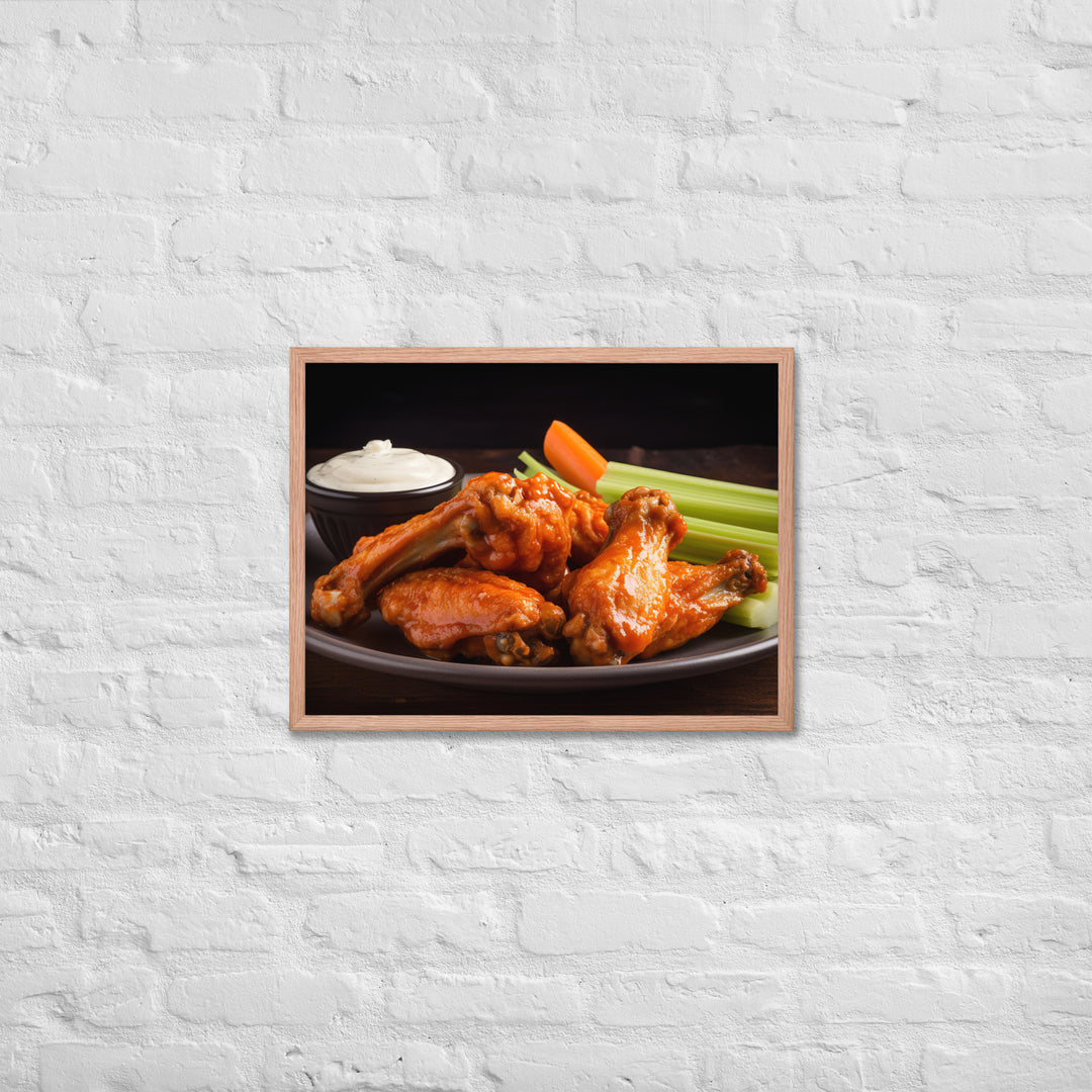 Buffalo Wings Framed poster 🤤 from Yumify.AI