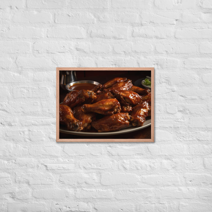 BBQ Wings Framed poster 🤤 from Yumify.AI