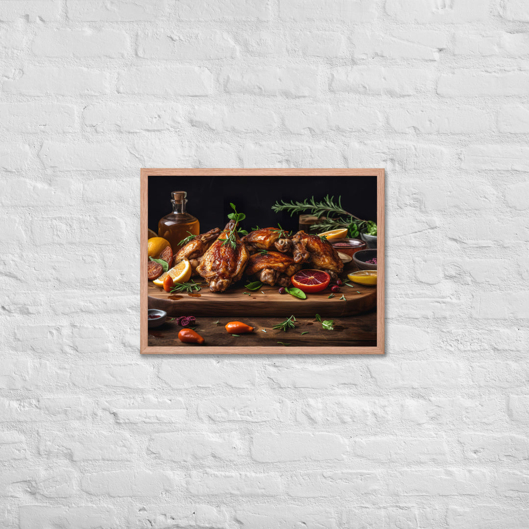 BBQ Wings Framed poster 🤤 from Yumify.AI