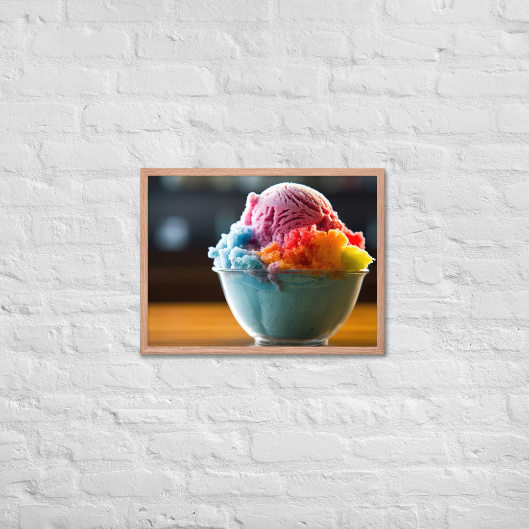 Shave Ice Framed poster 🤤 from Yumify.AI