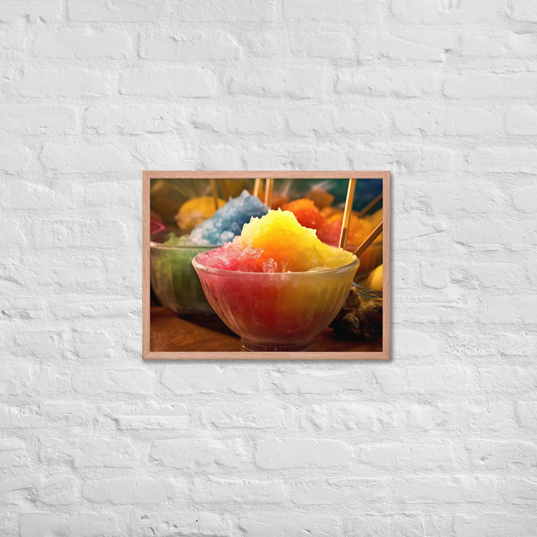 Shave Ice Framed poster 🤤 from Yumify.AI