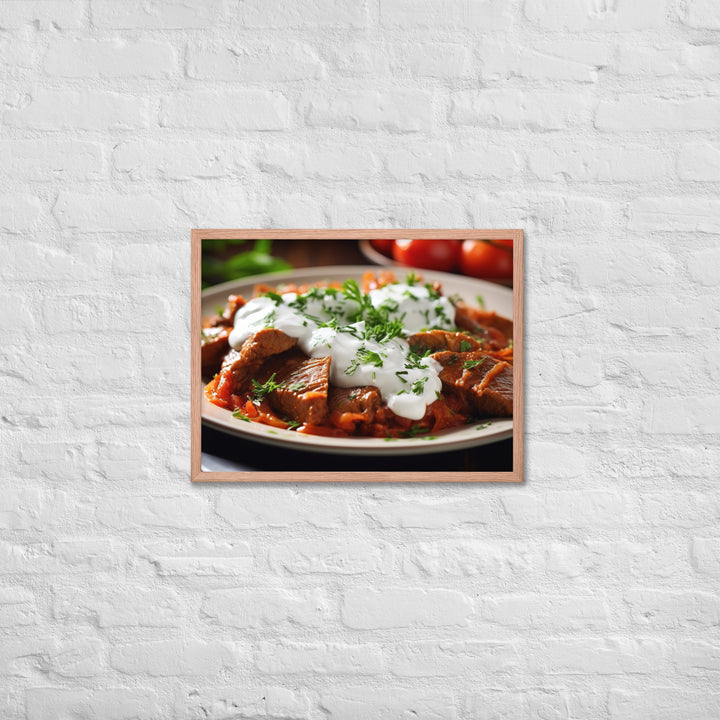 Iskender Kebab Framed poster 🤤 from Yumify.AI