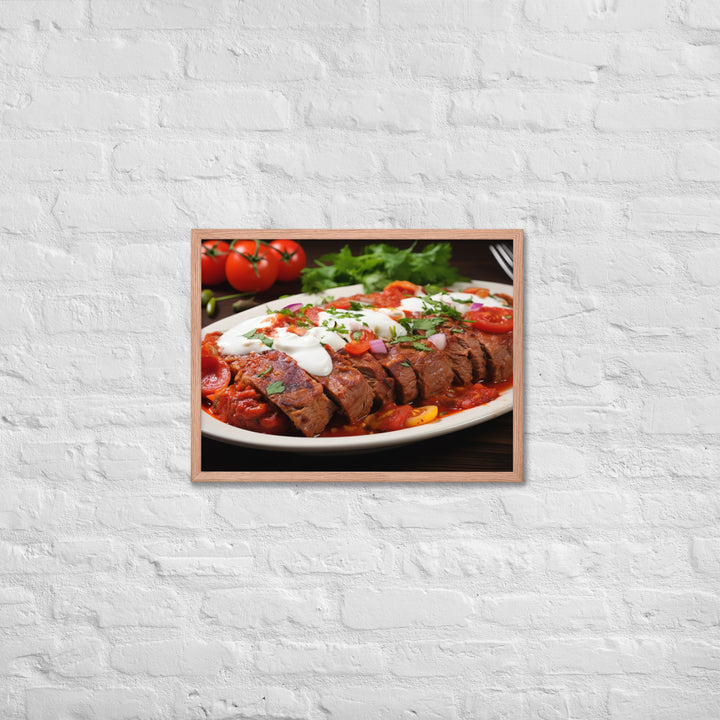 Iskender Kebab Framed poster 🤤 from Yumify.AI