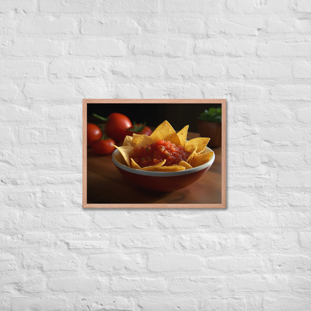 Zesty Chips and Salsa Framed poster 🤤 from Yumify.AI