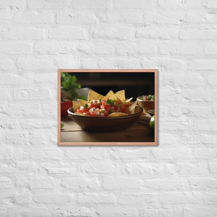 Fresh and Tangy Chips and Salsa Framed poster 🤤 from Yumify.AI