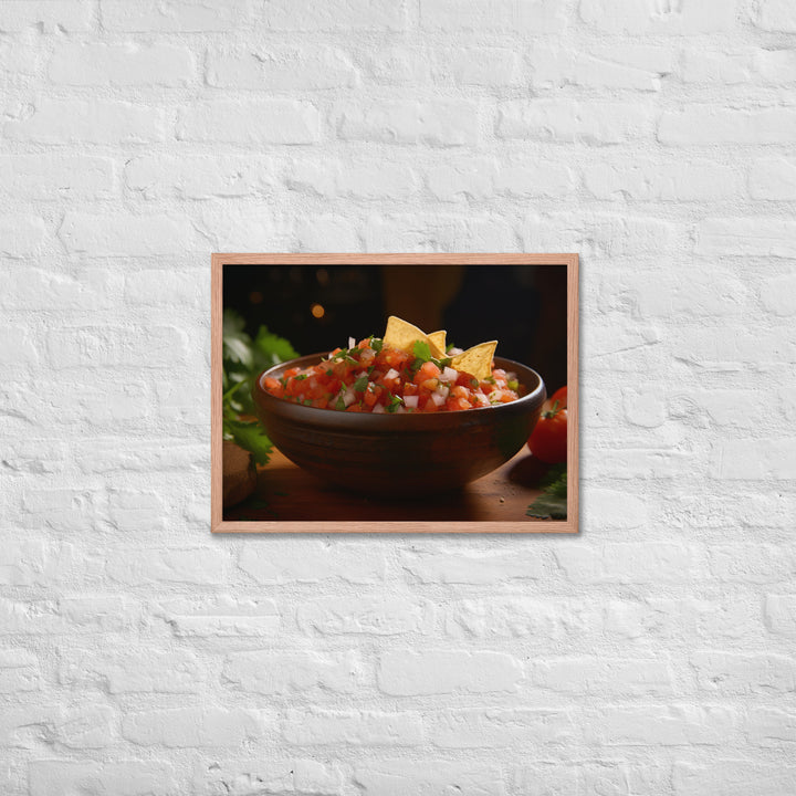 Crispy Chips and Fiery Salsa Framed poster 🤤 from Yumify.AI