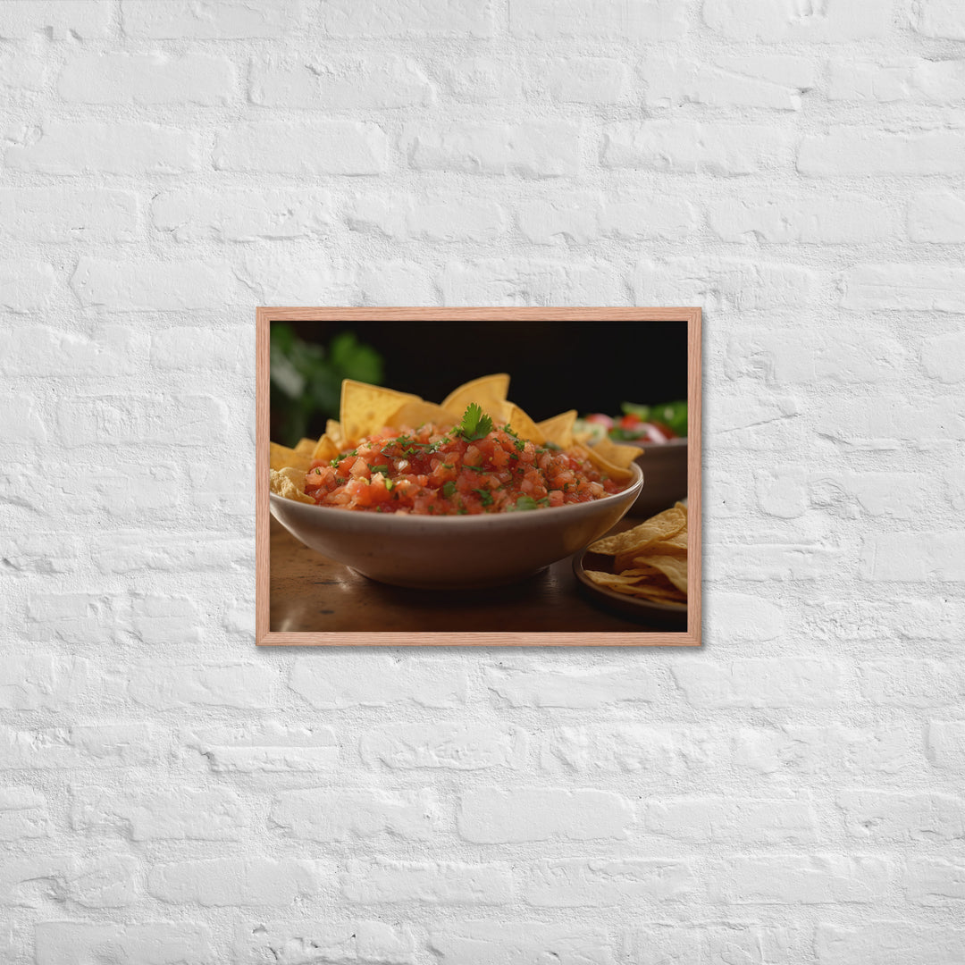 Crispy Chips and Fiery Salsa Framed poster 🤤 from Yumify.AI