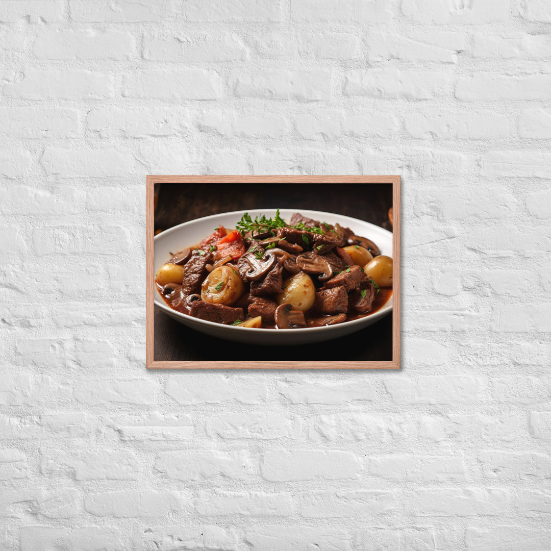 Beef Bourguignon Framed poster 🤤 from Yumify.AI
