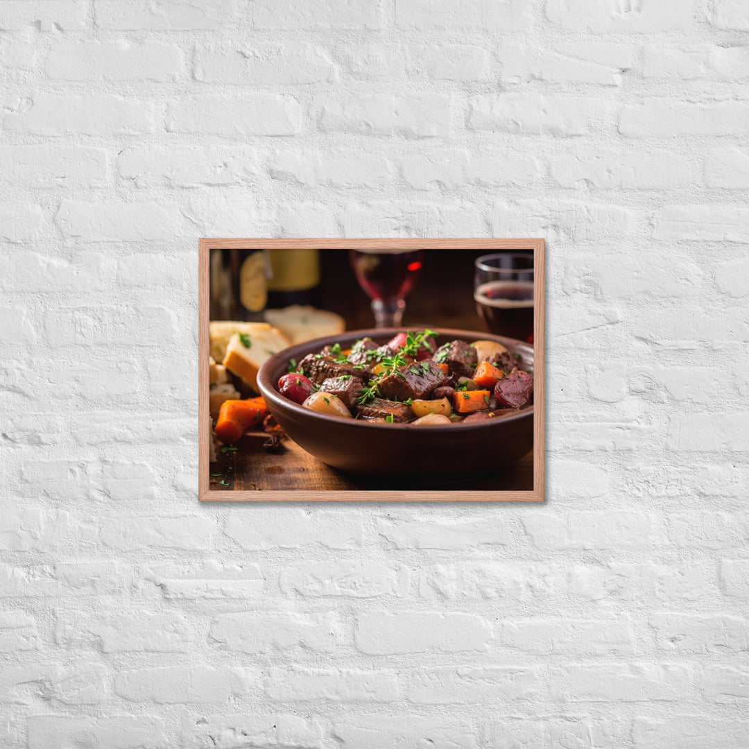 Beef Bourguignon Framed poster 🤤 from Yumify.AI