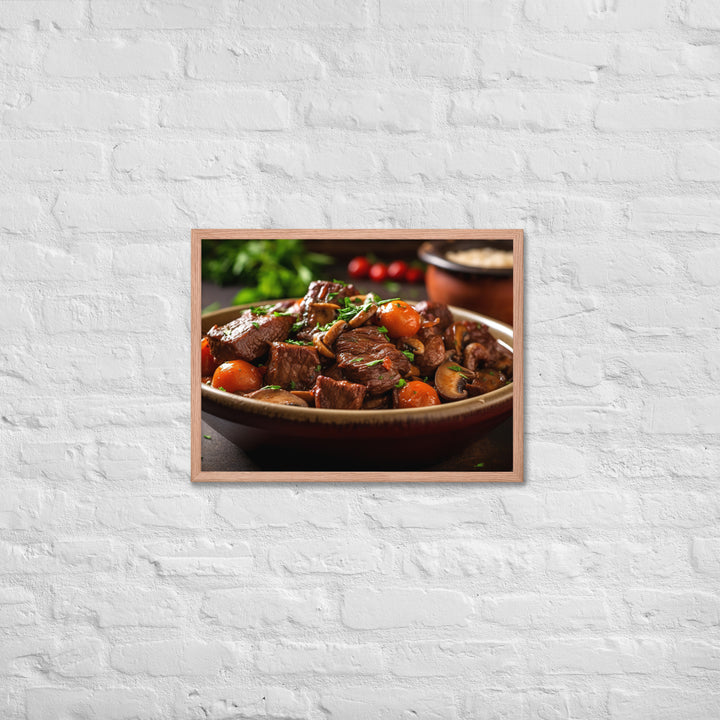 Beef Bourguignon Framed poster 🤤 from Yumify.AI